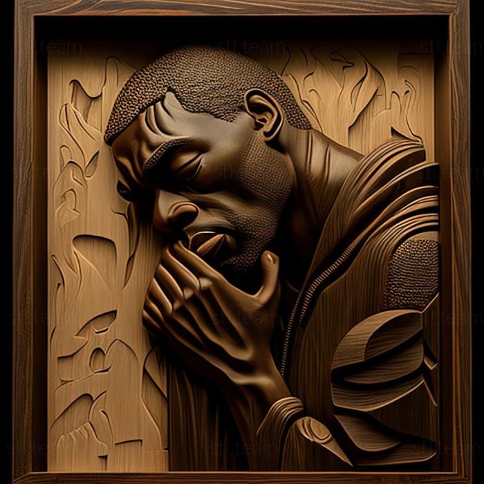 3D model Joshua Johnson American artist (STL)